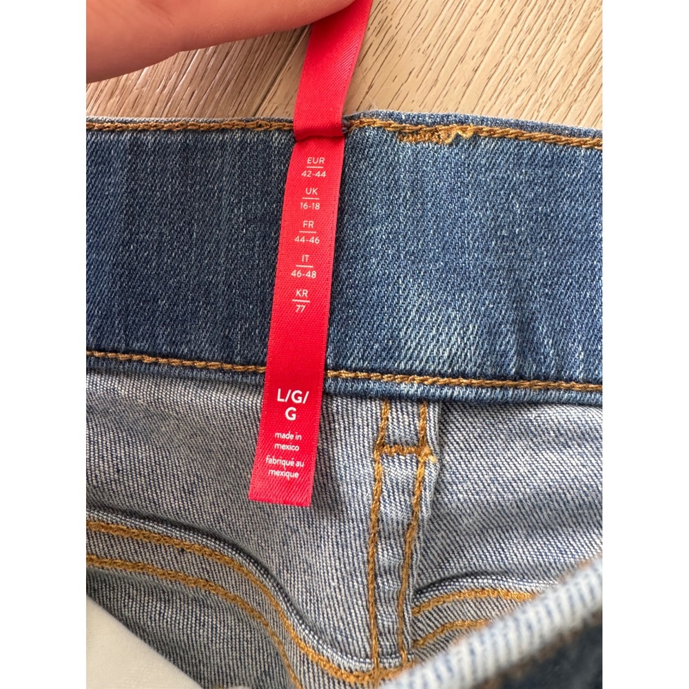 SPANX EveryWear Pull-On Flare Jeans Vintage Indigo Blue Denim Large - Picture 4 of 13